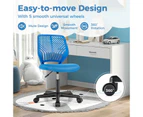 Giantex Ergonomic Kids Desk Chair Children Mesh Computer Chair w/Universal Casters Swivel Armless Task Chair Blue