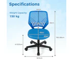 Giantex Ergonomic Kids Desk Chair Children Mesh Computer Chair w/Universal Casters Swivel Armless Task Chair Blue