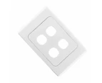 Clipsal Wall Plate + Surround for 4 Mech Connector Terminals