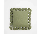 Target Textured Tassel Cushion - Green