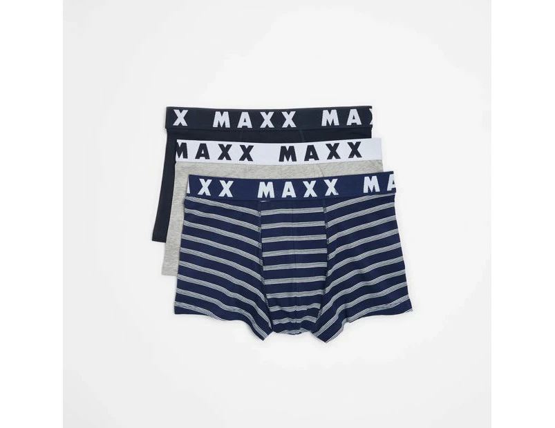3 Pack Maxx Hipster Trunks - Blue
