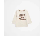 Target Baby Organic Cotton T-shirt - I Love My Mama - Neutral