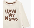 Target Baby Organic Cotton T-shirt - I Love My Mama - Neutral