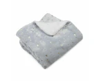 Plush Blanket, Grey - Anko