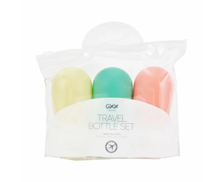 OXX Travel Solutions 3 Pack Travel Bottle Set