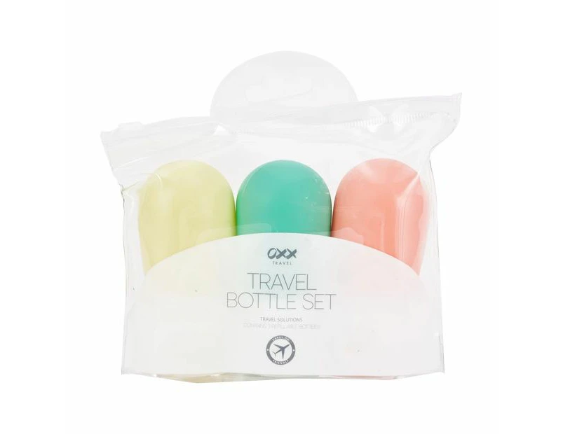 Travel Bottle Set, 3 Pack - OXX Travel - Multi