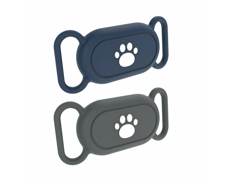 2Pcs Pet Cat Collar Holder Silicone Case for Samsung Galaxy SmartTag2 Style 2