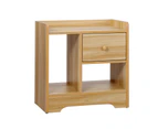 Bedside Tables Side Table Nightstand Storage Drawer Shelf Bedroom Unit Wooden