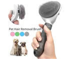 Stainless Steel Hair Remover Brush for Dogs and Cats, Non-slip Beauty Brush, Dog Grooming Equipment, Pet Hair Removal Comb grey