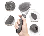 Stainless Steel Hair Remover Brush for Dogs and Cats, Non-slip Beauty Brush, Dog Grooming Equipment, Pet Hair Removal Comb grey