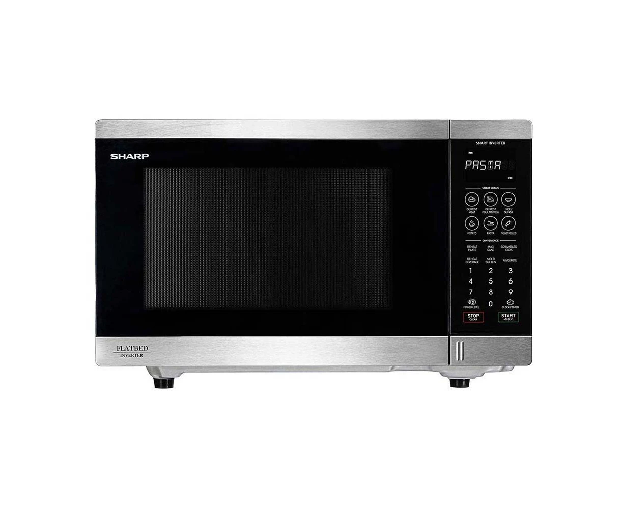 Sharp 32L 1200W Flatbed Microwave Stainless Steel SM327FHS