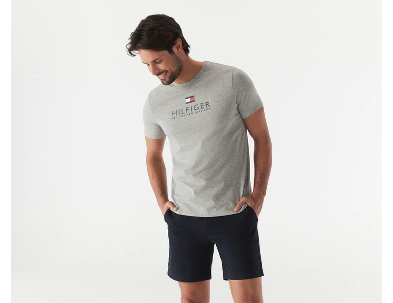 Tommy Hilfiger Men's Nathan Tee / T-Shirt / Tshirt - Grey Heather