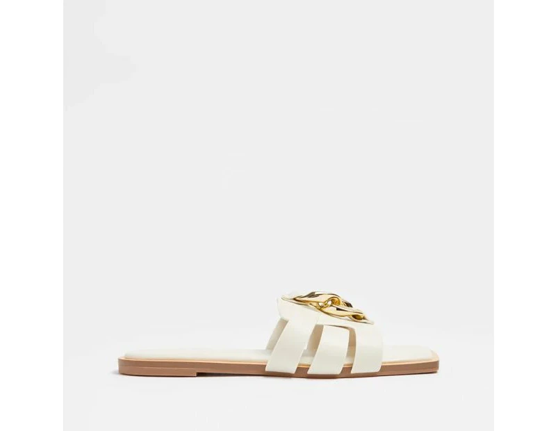 Target Womens Gold Chain Cage Slide - London - Neutral