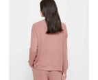 Target Sleep Cosy Rib Knit Top - Pink