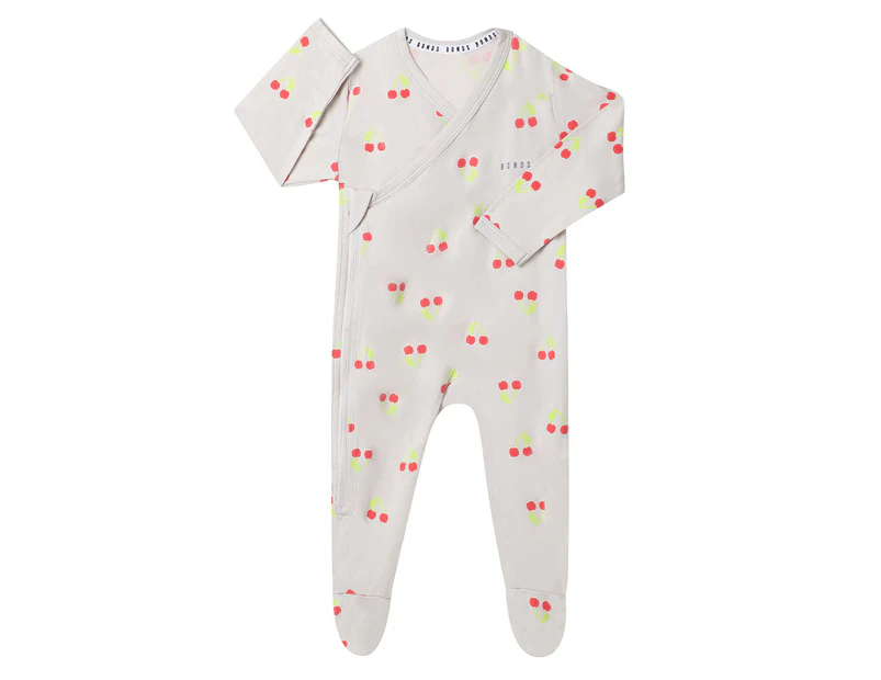 Bonds Baby Newbies Zippy Suit - Sweet Cherry/White