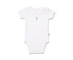 Marquise Baby Palm Print Bodysuit 2-Pack - White/Grey Marle