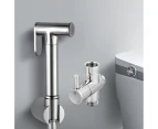 Brass Toilet Bidet Spray Kit with Diverter Round Handheld Sprayer Chrome