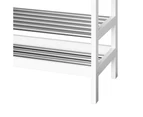 Artiss Shoe Rack Cabinet Bamboo Bench 10 Paris White