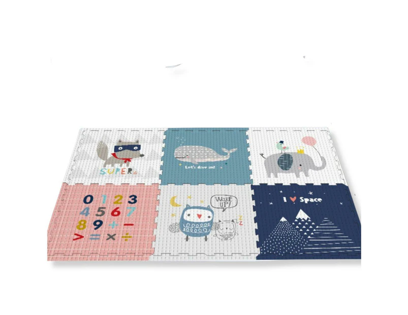BabiesMart Baby Play Mat Reversible XPE Foam Mat Safe & Baby Friendly - Colourful Whale