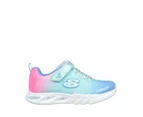 Skechers Girls' S-Lights Flicker Flash: Ombre Dreamer Sneakers - Aqua/Multi