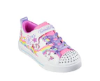 Skechers Girls' Twinkle Toes: Twinkle Sparks Jumpin' Clouds Sneakers - White/Multi