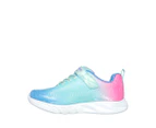 Skechers Girls' S-Lights Flicker Flash: Ombre Dreamer Sneakers - Aqua/Multi