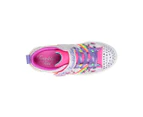 Skechers Girls' Twinkle Toes: Twinkle Sparks Jumpin' Clouds Sneakers - White/Multi