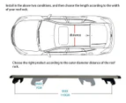 Elora Car Roof Rack Cross Bars Luggage Carrier Vehicle Lockable Adjustable 125cm