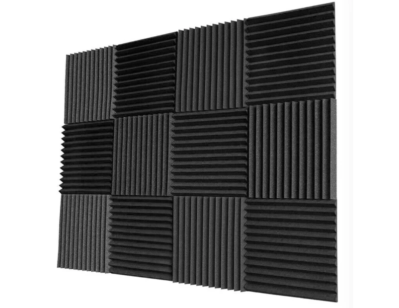 48PCS Studio Acoustic Foam Sound Proofing Absorption Panel Wall Insulation Pad S