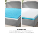 Bedra Queen 10cm Memory Foam Mattress Topper Reversible Cool Gel Bed Mat