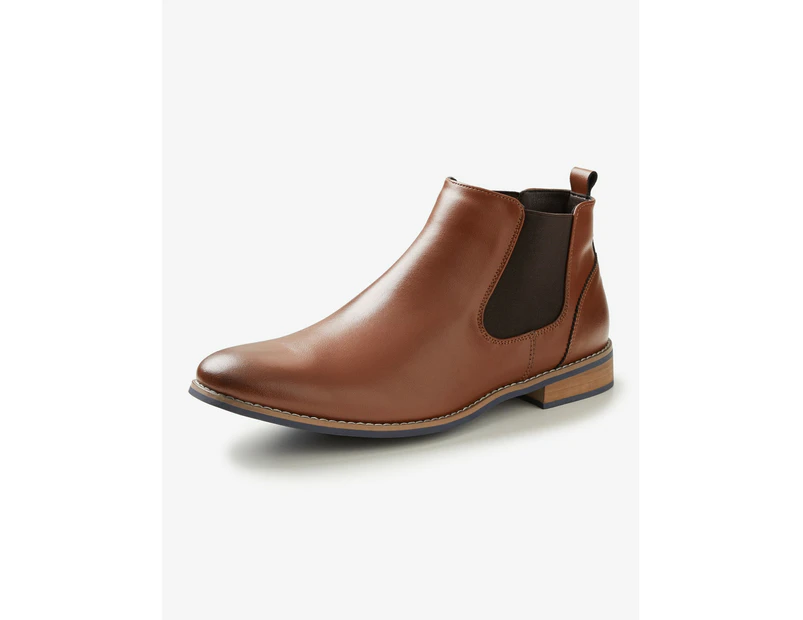 RIVERS - Mens Boot -  Boxer Leather Chelsea Boot - Brown