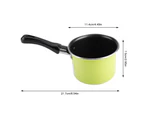 Mini Colorful Milk Pot Non Stick Stockpot Practical Convenient Soup Pot Saucepan (Green)