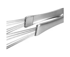 1Pc Stainless Steel Cooking Tongs Salad Bbq Kitchen Food Serving Utensil Eggbeater New Style