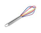 Balloon Whisk Silicone Coloured Wire Stainless Steel Handle Egg Beater Kitchen Tool Hot