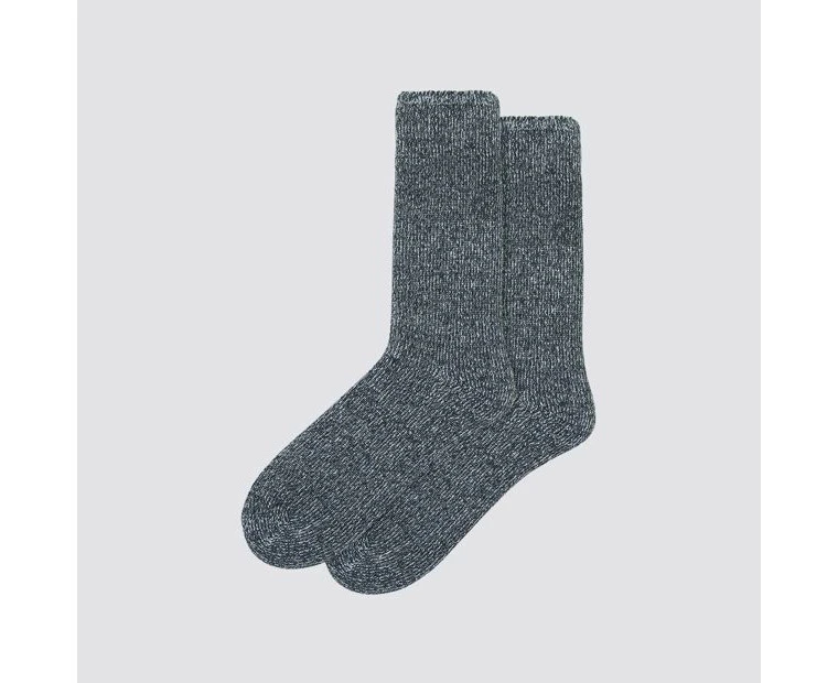 Mens 1 Pack Heat Bods 2.3 TOG Crew Socks - Underworks - Grey