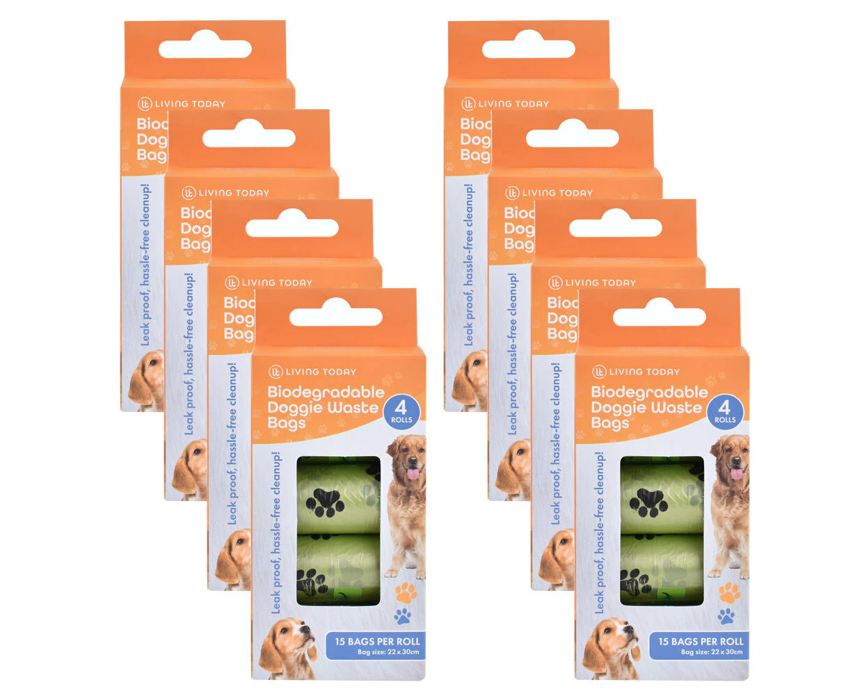 8PK Living Today Biodegradable Doggie Poop Waste Bag (480 Bags)