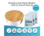 Eroticgel Platinum Massage Gel Powder & Bowl Set of 3 Japanese Massage Powder 5g & 500ml Shaker Bowl