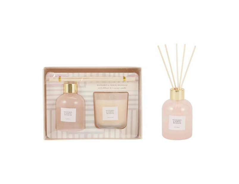 Reed Diffuser & Fragrant Candle Set, Mandarin & Neroli Blossom - Anko