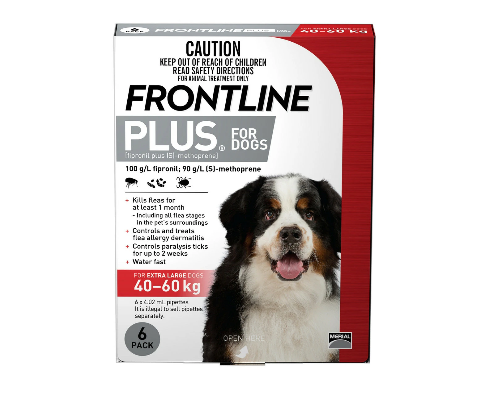 Frontline Plus For Extra Large Dogs (40-60kg) Red 6 Pack