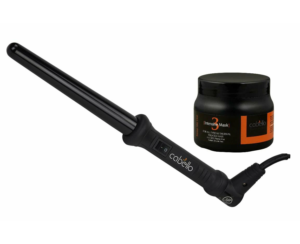 Cabello Tapered Curling Iron + Intensive Mask 'Keep Me Hot'