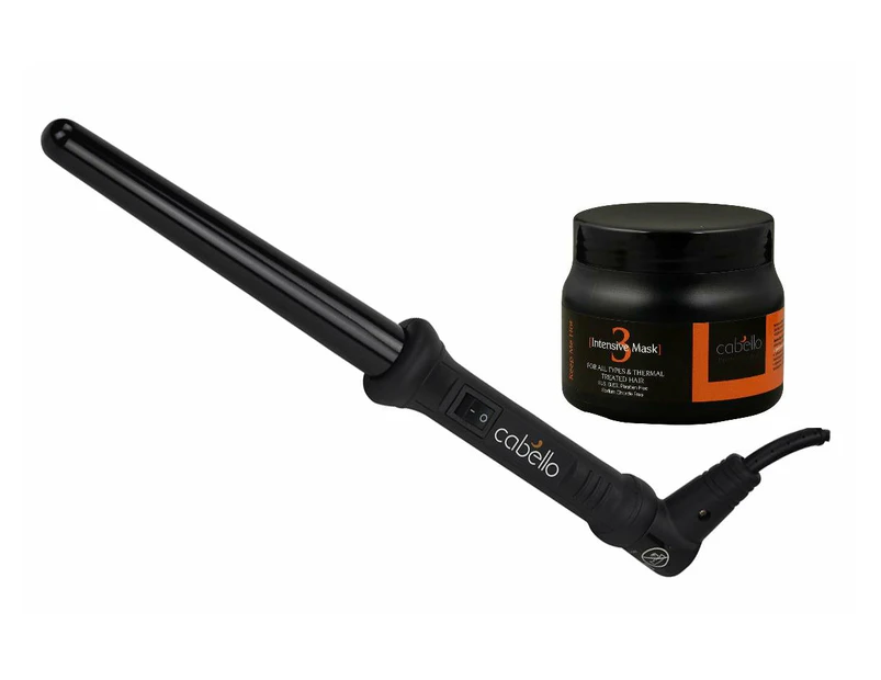 Cabello Tapered Curling Iron + Intensive Mask 'Keep Me Hot'