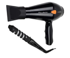 Cabello Professional Hair Dryer PRO 3600 & Voluminous Hair Curler Black - Combo