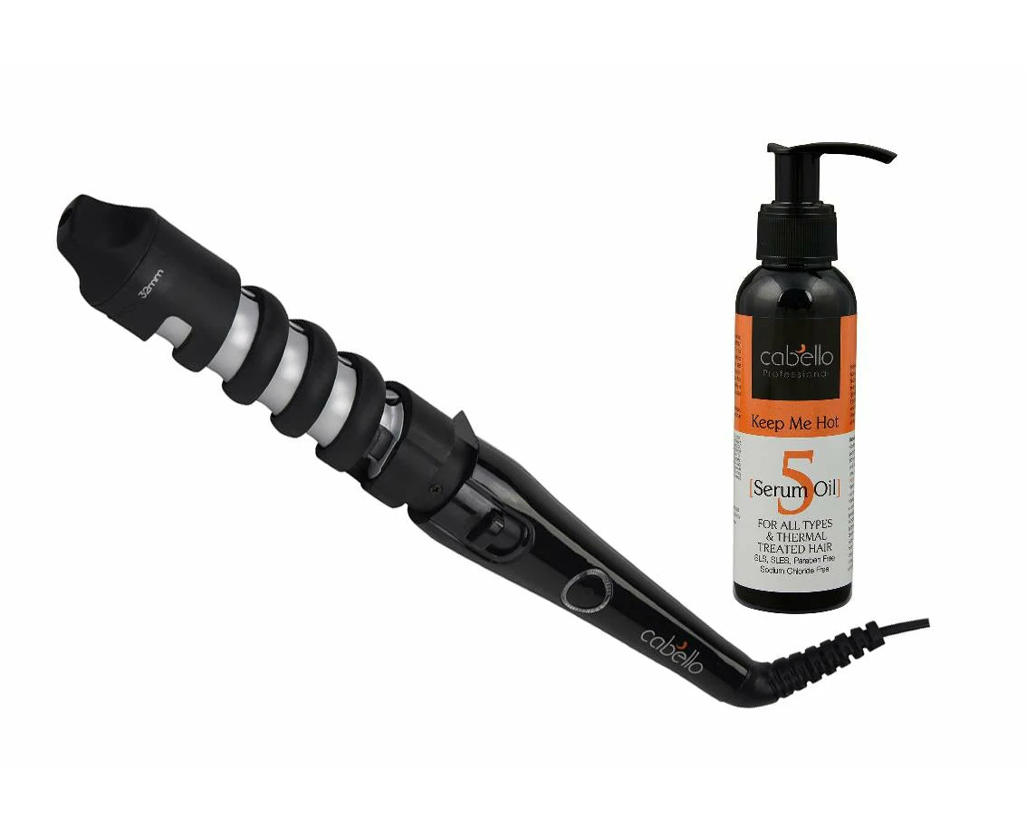 Cabello Voluminous Hair Curler + Serum Oil 'Keep Me Hot'