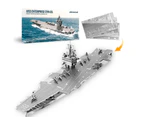 Piececool 3D DIY Metal Model Kits - USS Enterprise CVN-65 - Aircraft Carrier - Advanced Military Metal Puzzle for Teens & Adults