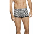 5 x Bonds Mens Striped Fit Trunk Trunks Underwear Black White Cotton/Elastane - White/Black (29X)