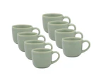 8pc Ecology Element Stoneware 120ml Cuddle Mug Water/Juice Drink Cup Set Dew