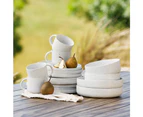 4pc Ecology Domus 270ml Stoneware Coffee/Tea Mug Drink Cup w/ Handle Round Ecru