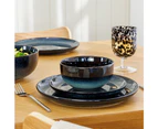 12pc Ecology Element Stoneware Dinner Set Side/Plate/Bowl Round Tableware Raven