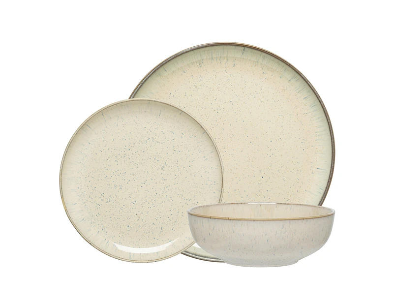 12pc Ecology Element Stoneware Dinner Set Side/Plate/Bowl Round Tableware Doe