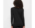 Target Extra Fine Australian Merino Wool Thermal Long Sleeve Spencer - Black